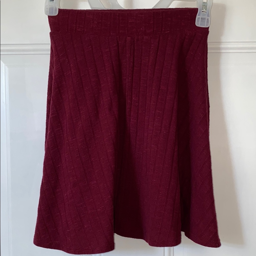 love, Fire Rich Red Mini A-Line Skirt